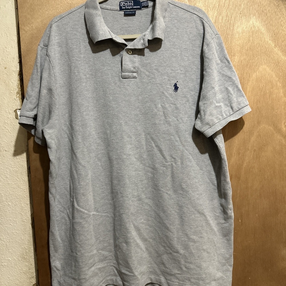 Polo Ralph Lauren Men's Grey Polo Shirt XXL Custom Fit